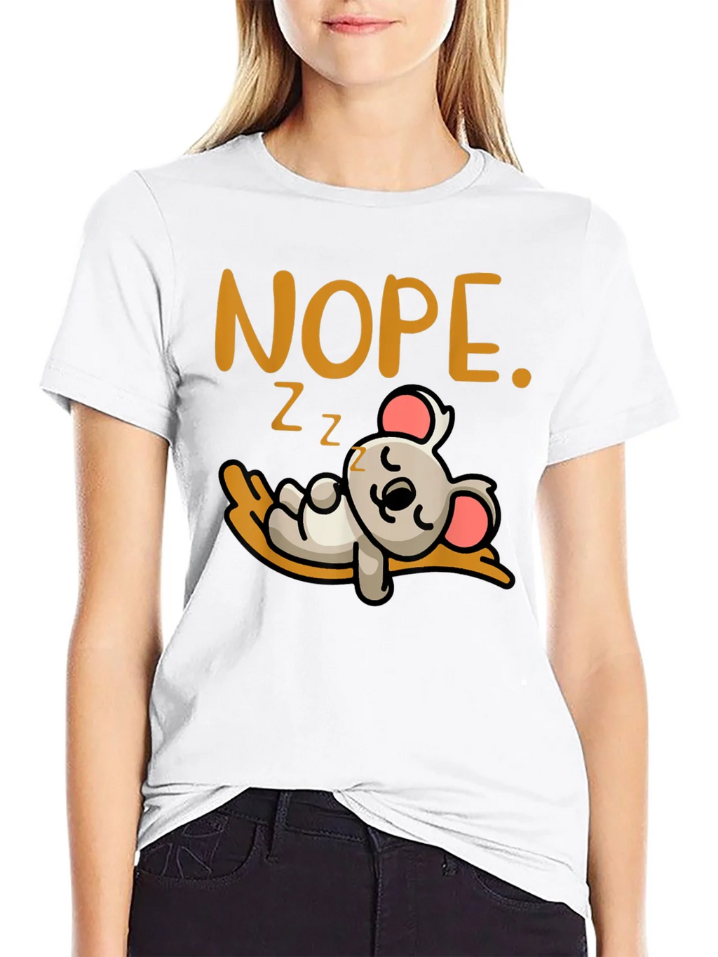 Nope Sleepy Koala Graphic Tee - Soft Cotton Unisex T-Shirt product image 8