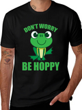Dont Worry Be Hoppy Frog Graphic T-Shirt product image 1