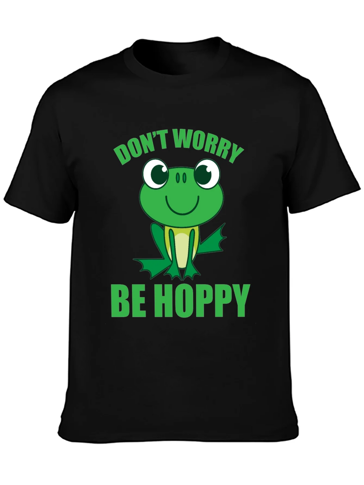 Dont Worry Be Hoppy Frog Graphic T-Shirt product image 3