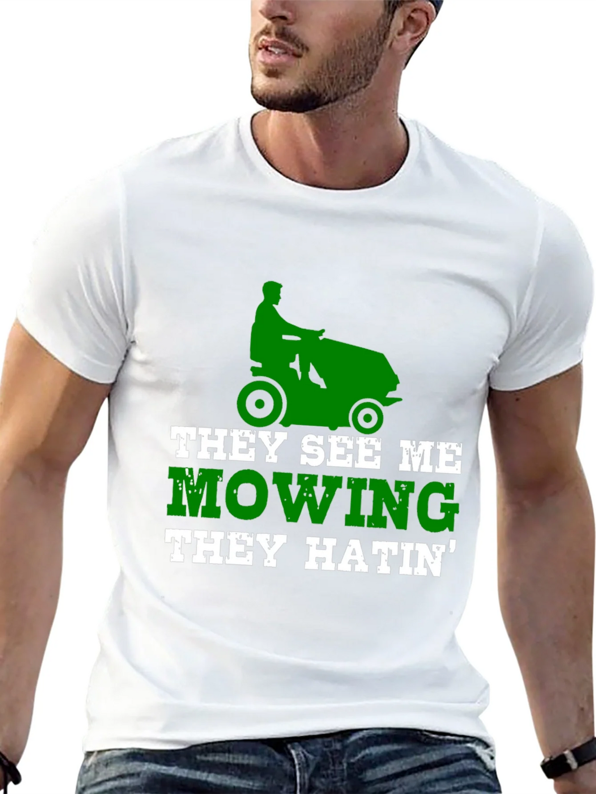 Funny Lawn Mowing T-Shirt - They See Me product image 12