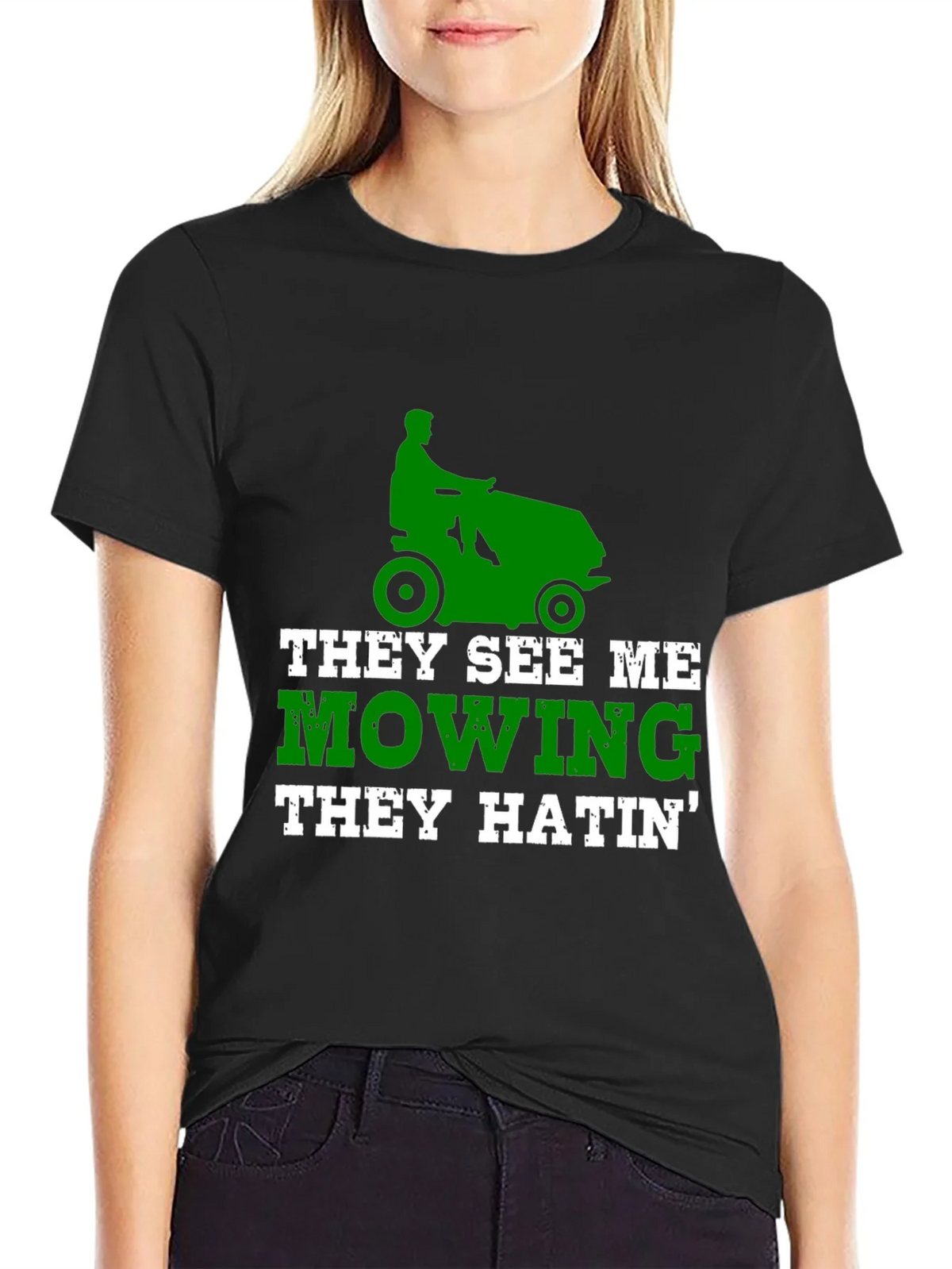 Funny Lawn Mowing T-Shirt - They See Me product image 2