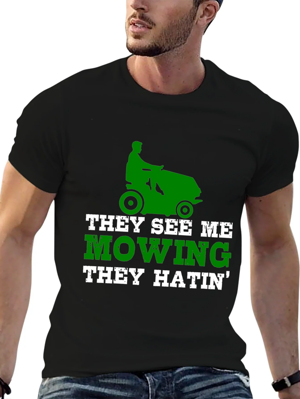 Funny Lawn Mowing T-Shirt - They See Me product image 6