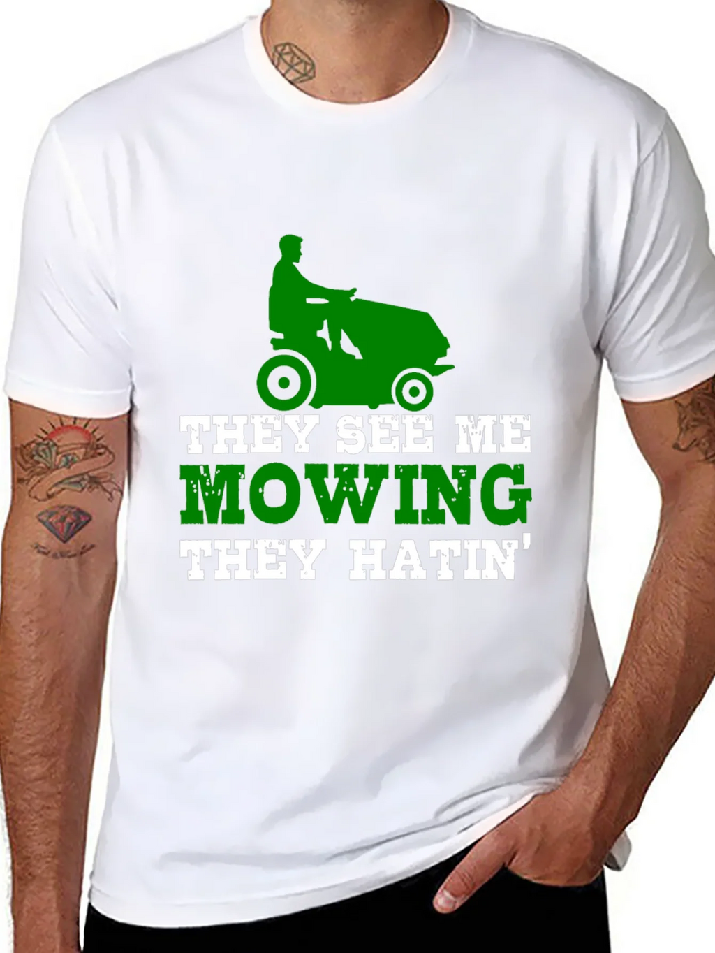 Funny Lawn Mowing T-Shirt - They See Me product image 7