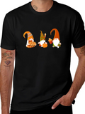 Thanksgiving Gnomes Black T-Shirt product image 1