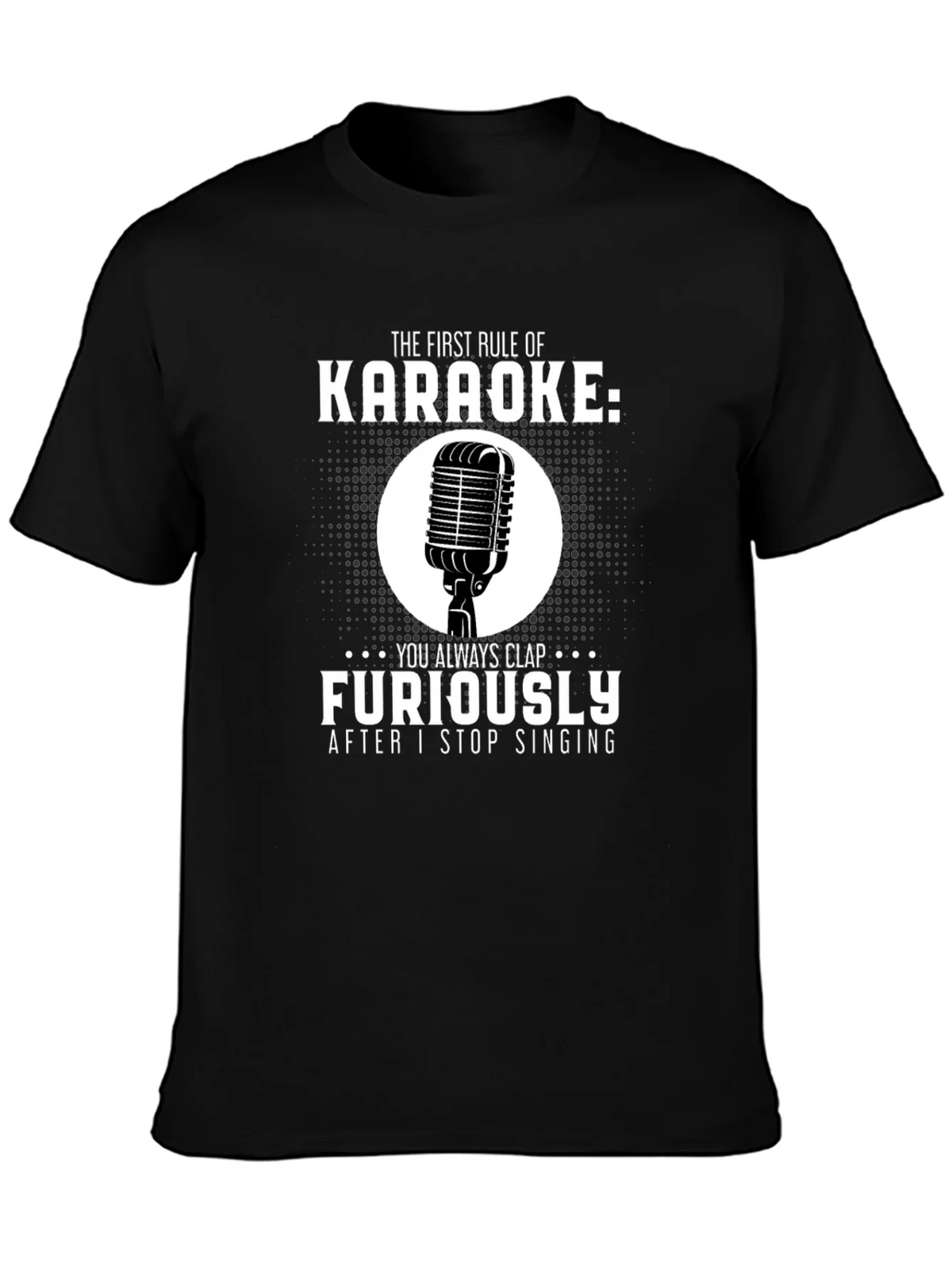 Karaoke Rule T-Shirt: Clap Furiously Funny Musician Tee product image 3