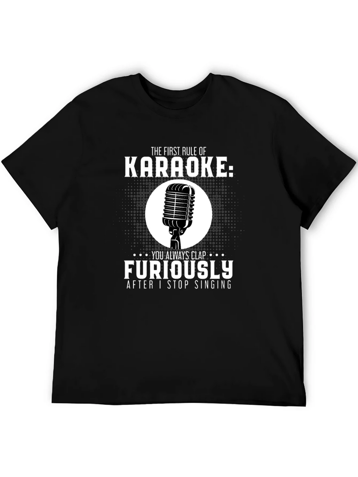 Karaoke Rule T-Shirt: Clap Furiously Funny Musician Tee product image 4