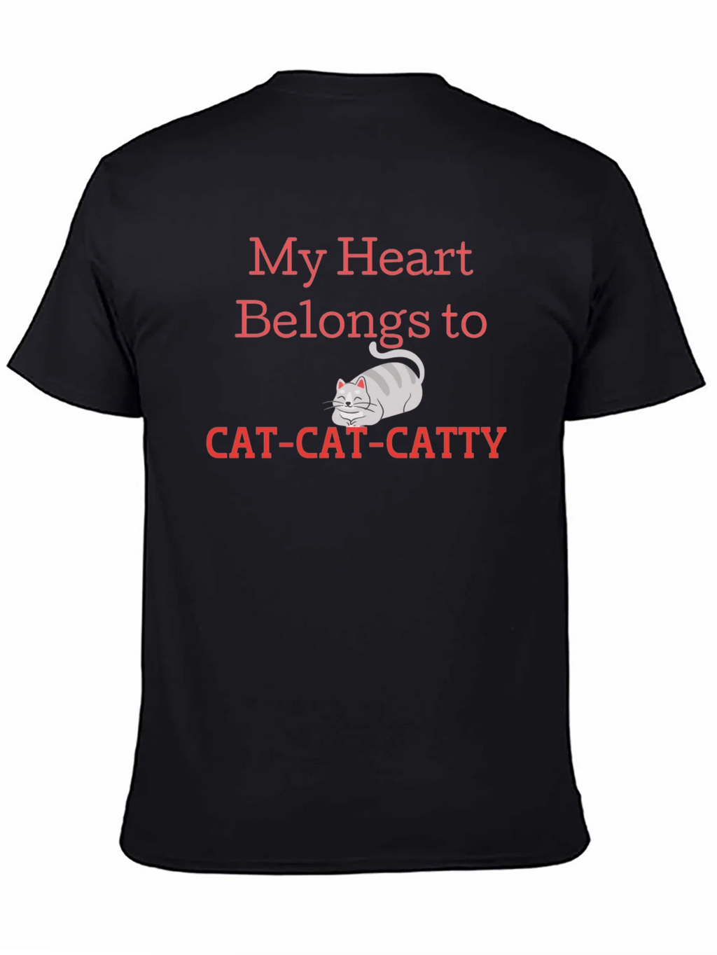 My Heart Belongs To Cat Catty Black T-Shirt product image 4