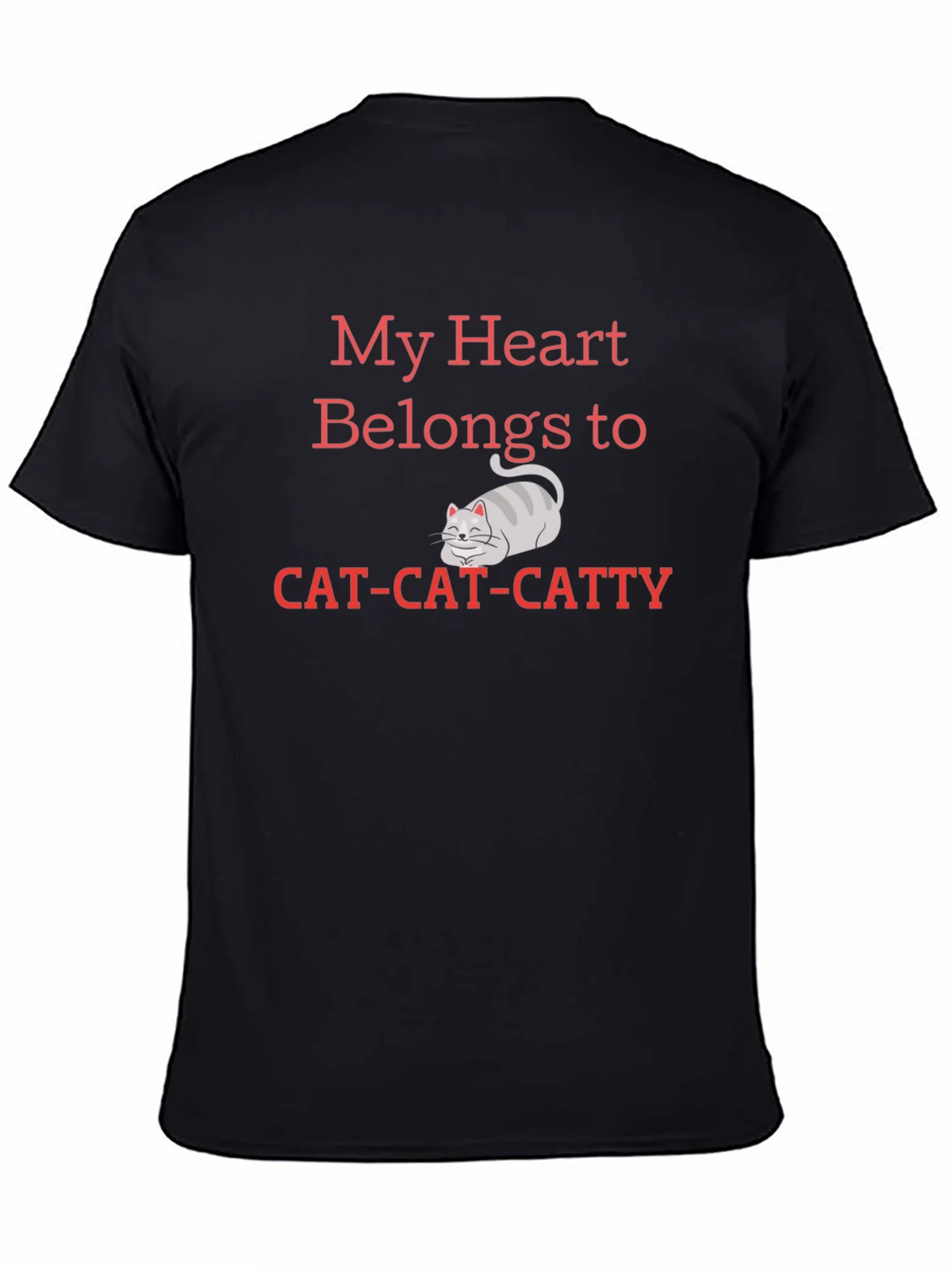 My Heart Belongs To Cat Catty Black T-Shirt product image 4
