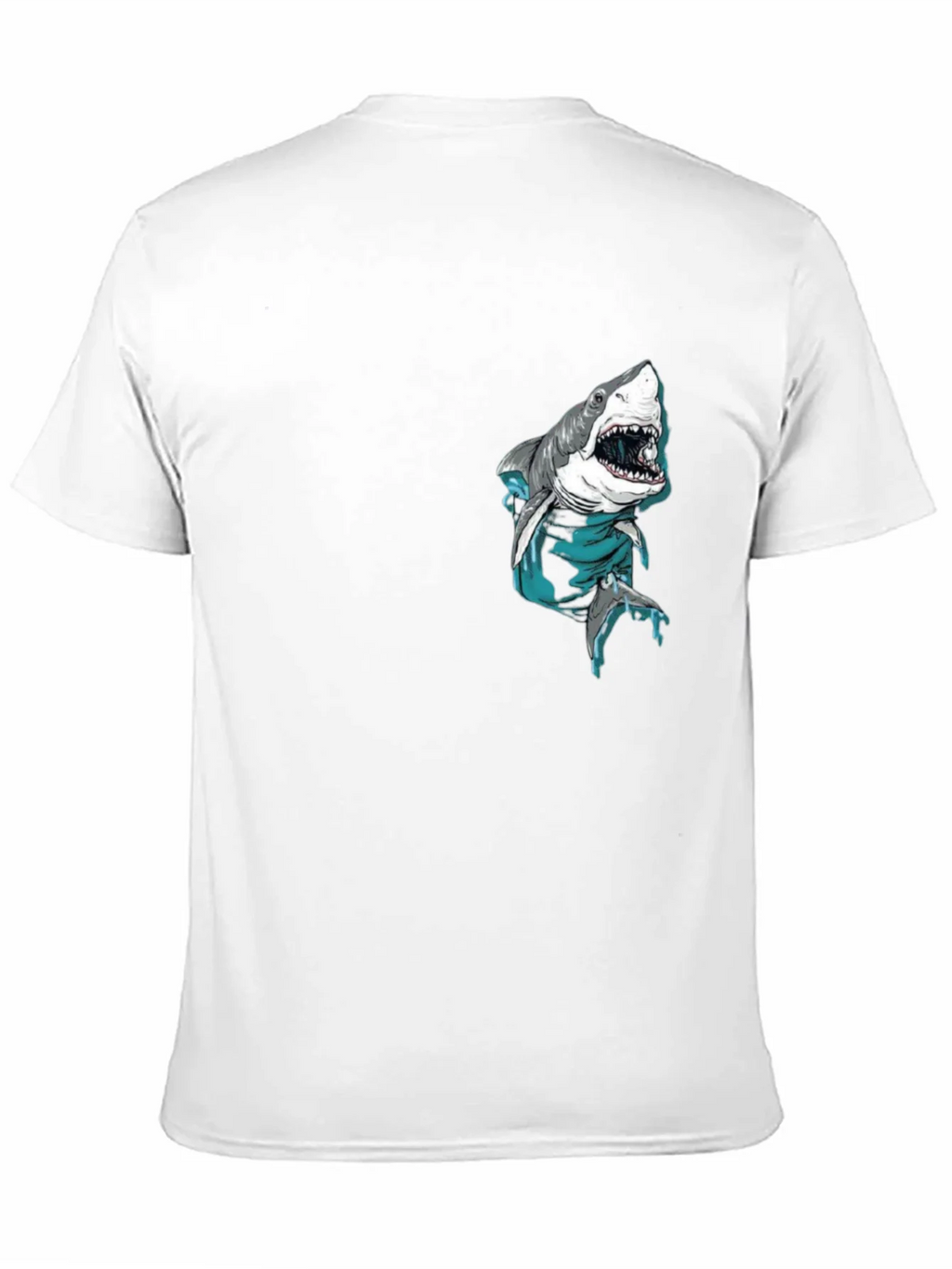 Shark Pocket Graphic Tee - Cool Mens Black T-Shirt product image 1