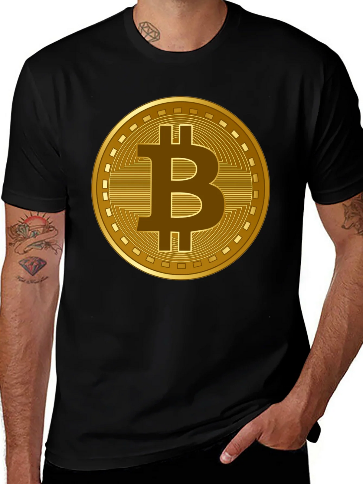 Bitcoin Crypto Graphic T-Shirt - Black product image 1