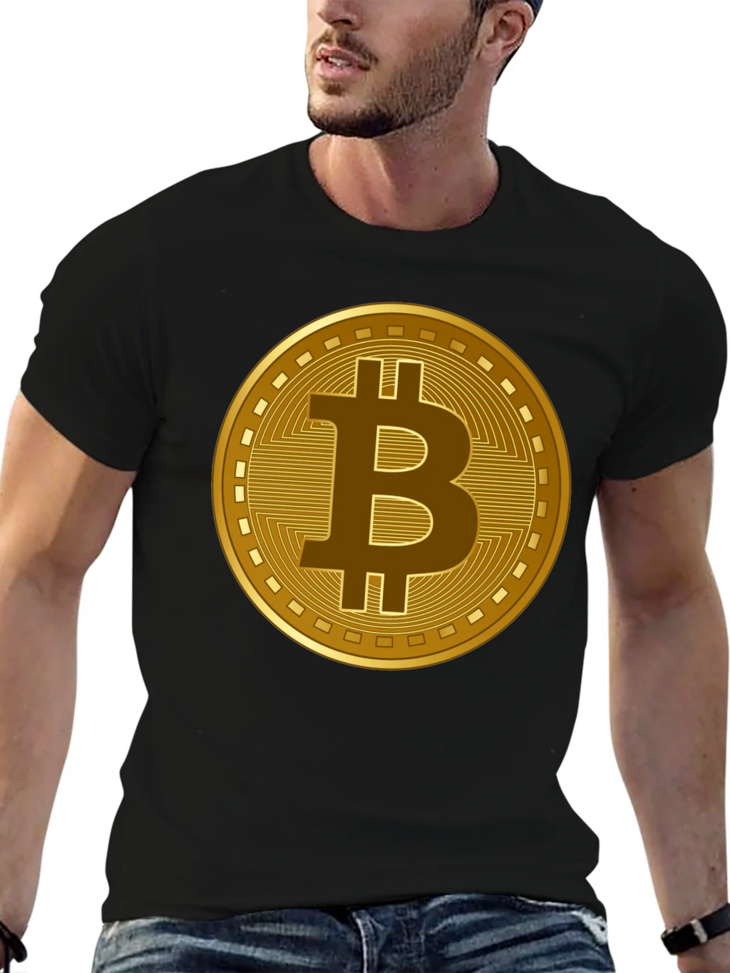 Bitcoin Crypto Graphic T-Shirt - Black product image 6