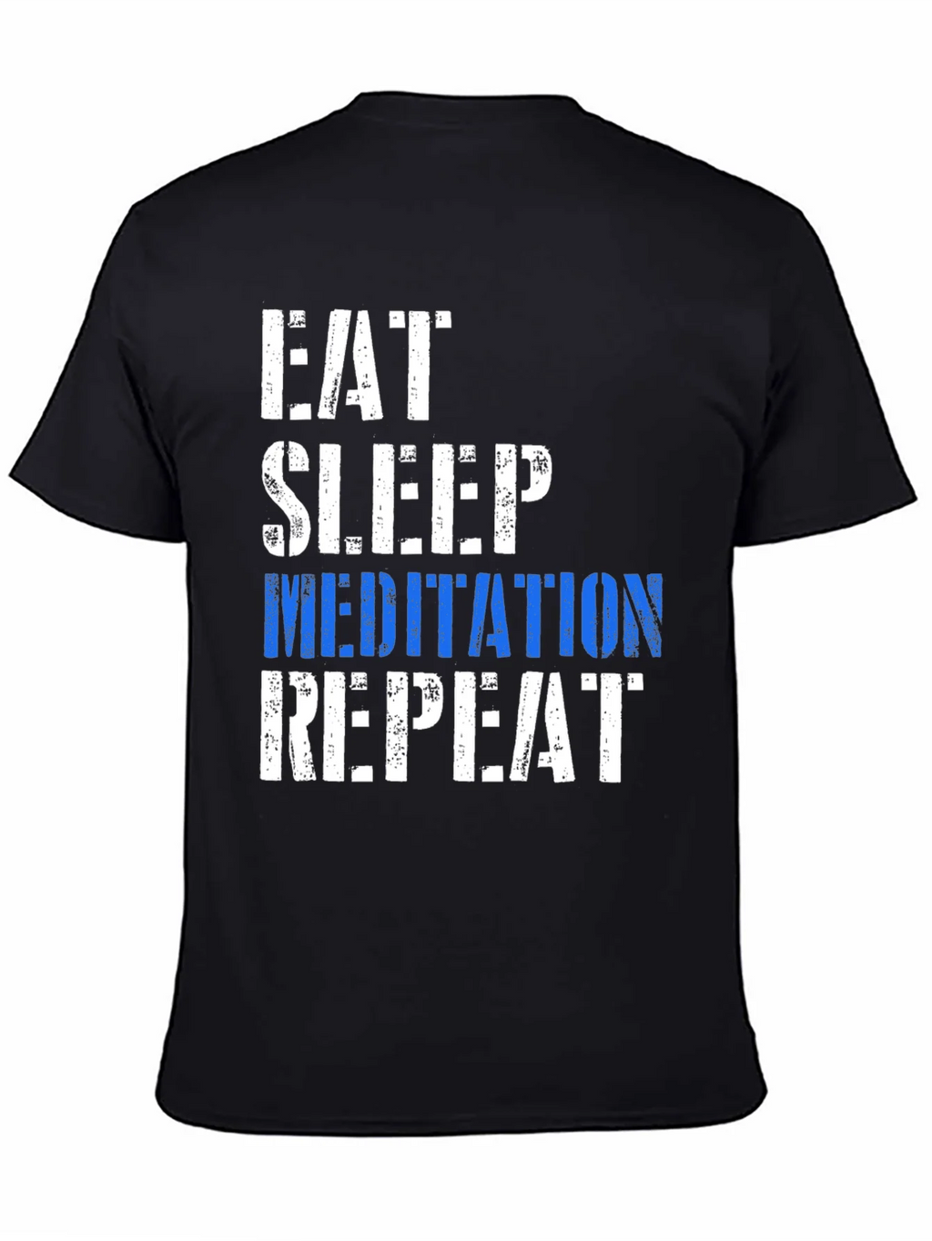 Eat Sleep Meditation Repeat Graphic T-Shirt product image 4