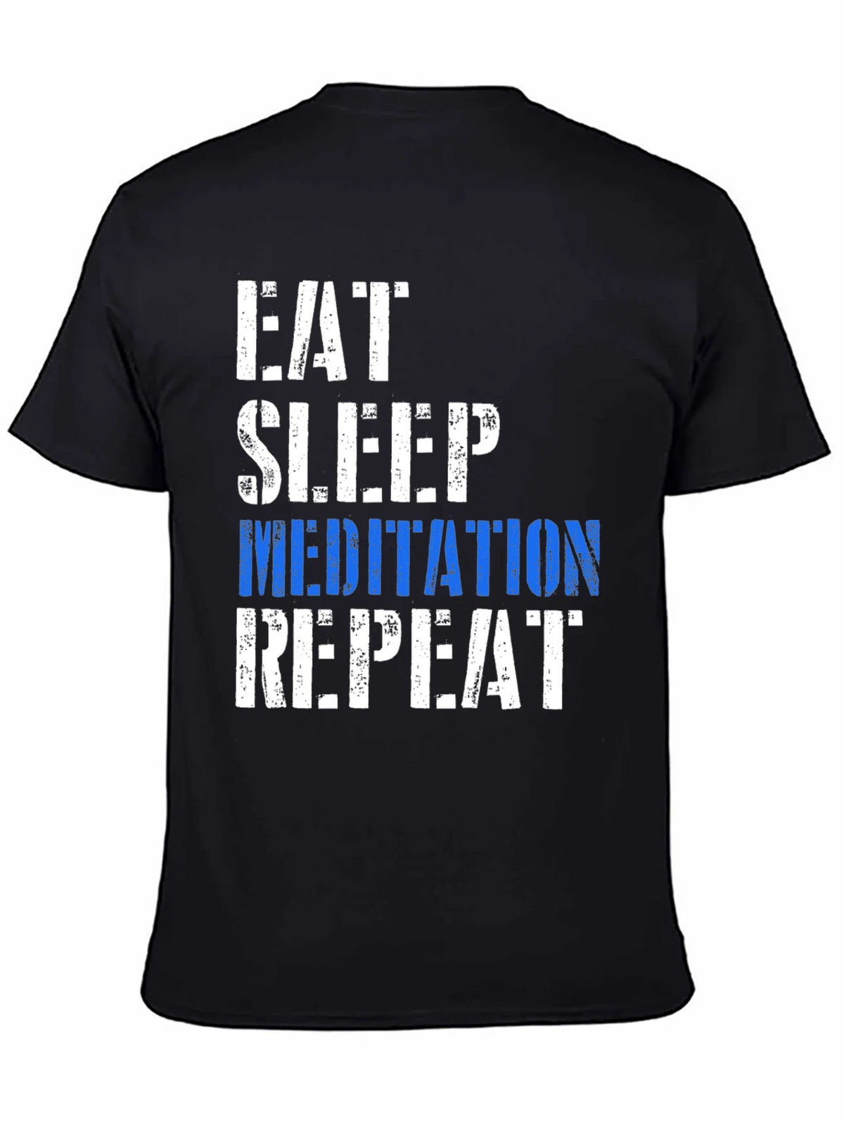 Eat Sleep Meditation Repeat Graphic T-Shirt product image 4