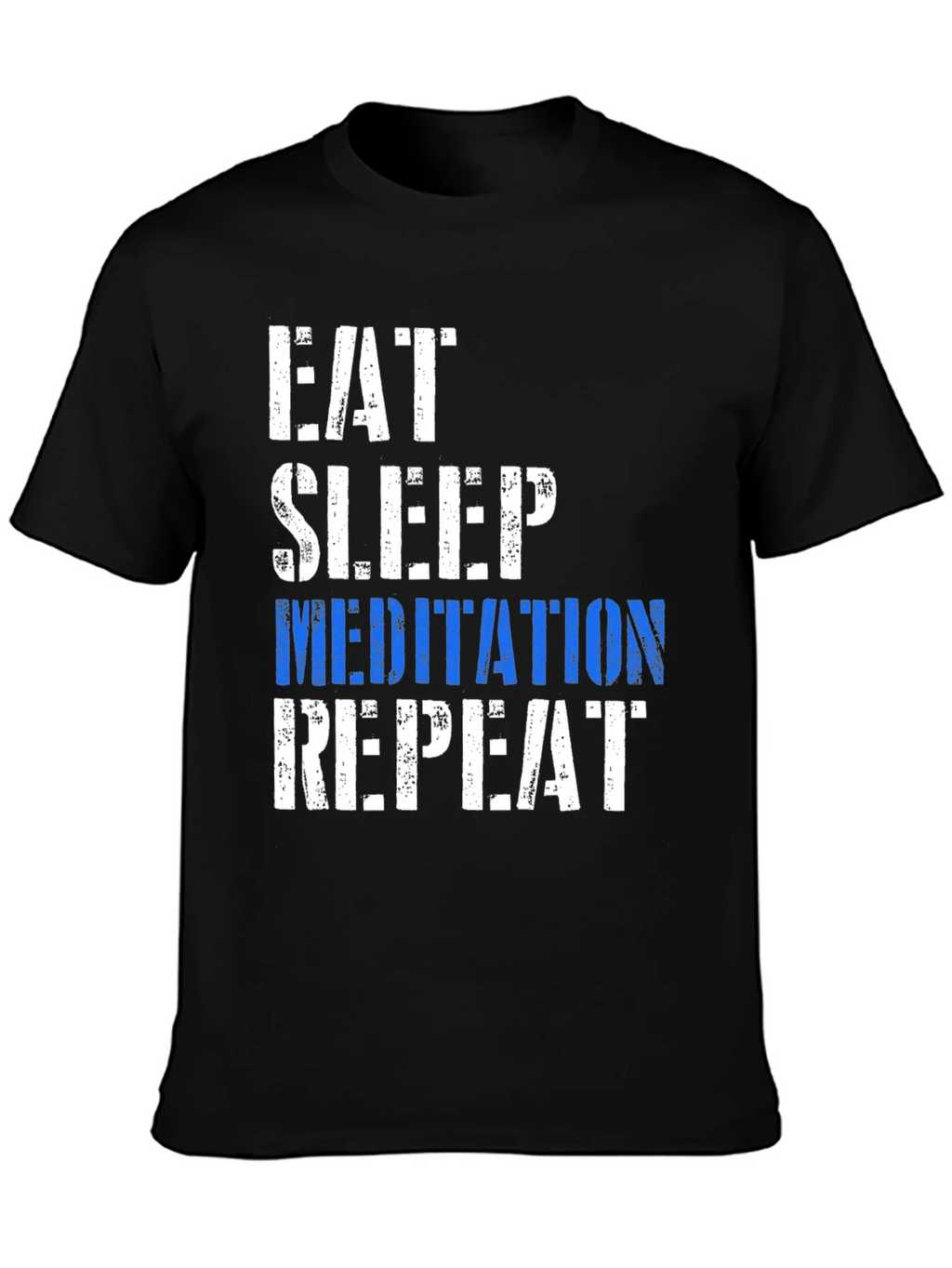 Eat Sleep Meditation Repeat Graphic T-Shirt product image 3