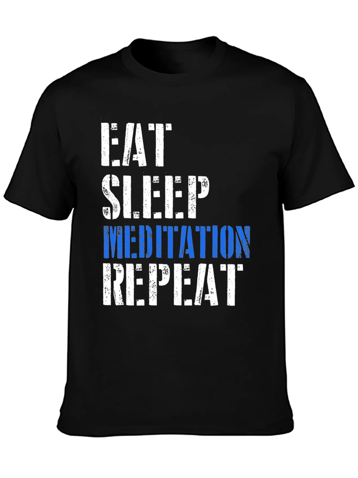 Eat Sleep Meditation Repeat Graphic T-Shirt product image 3
