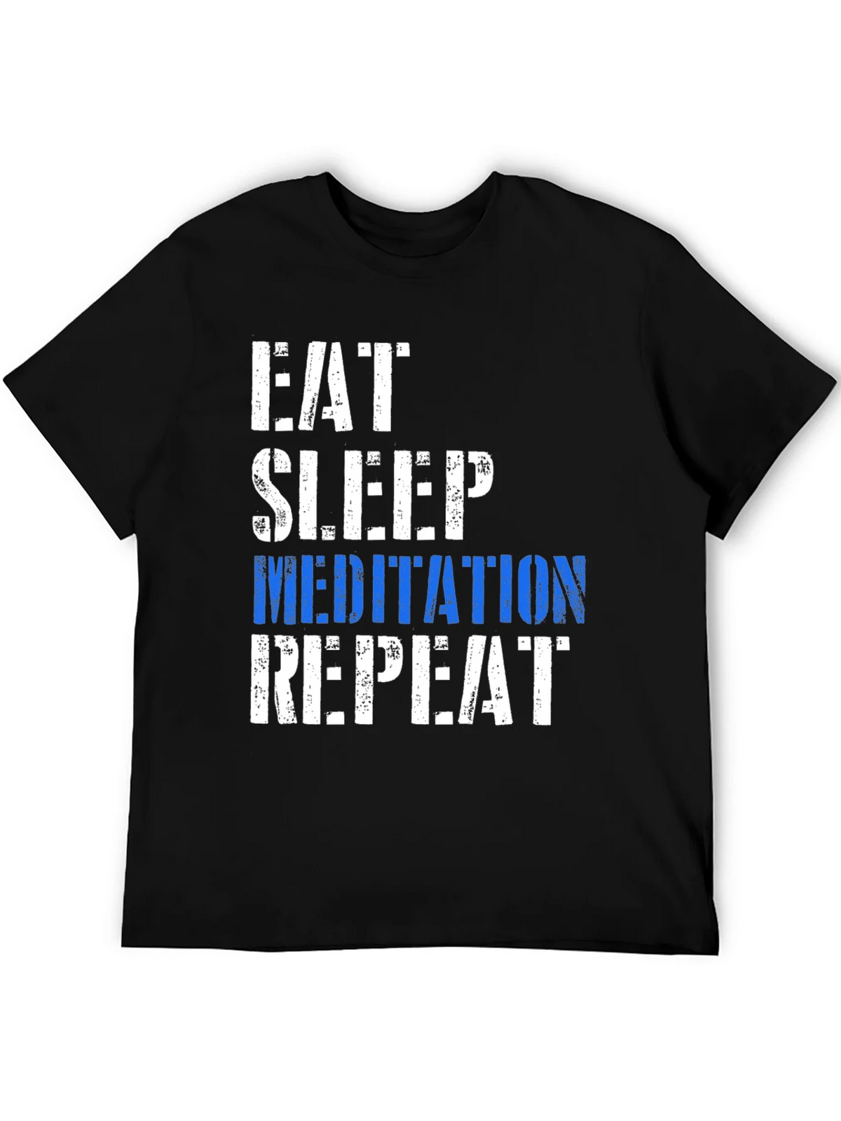 Eat Sleep Meditation Repeat Graphic T-Shirt product image 5