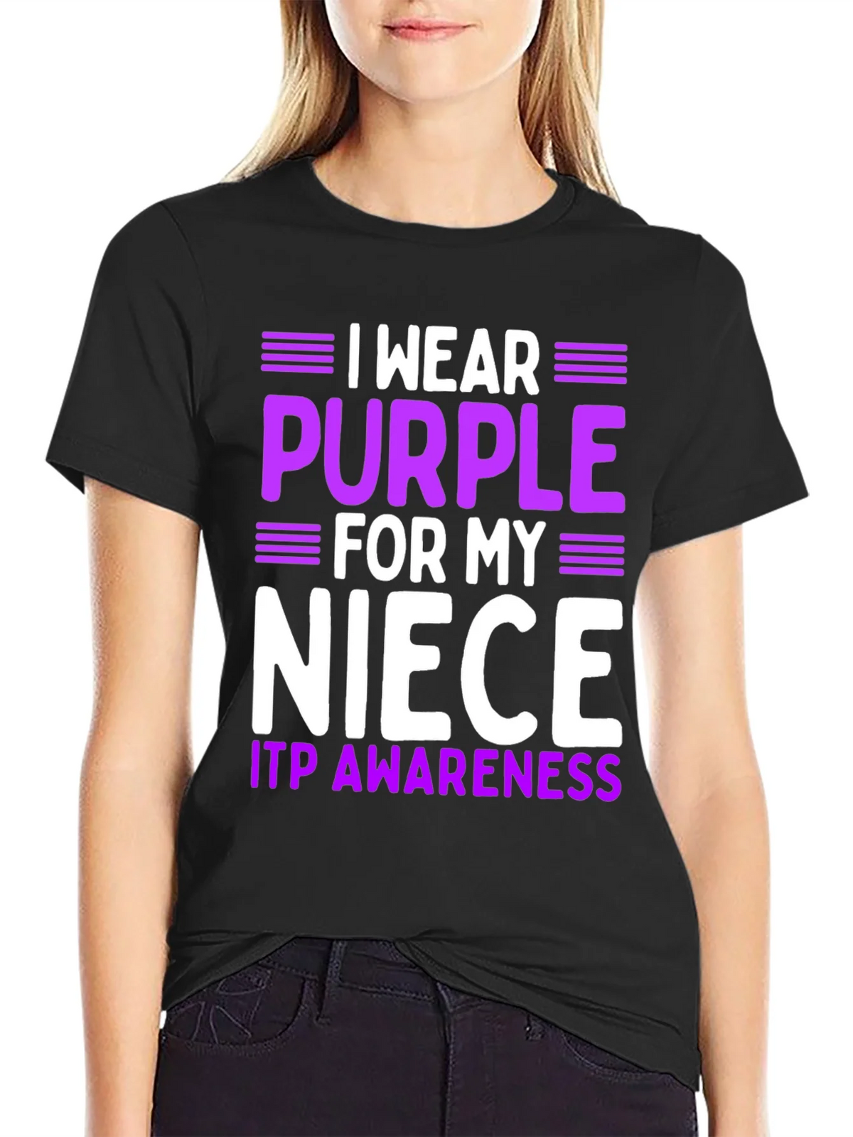 Purple Niece ITP Awareness T-Shirt product image 2
