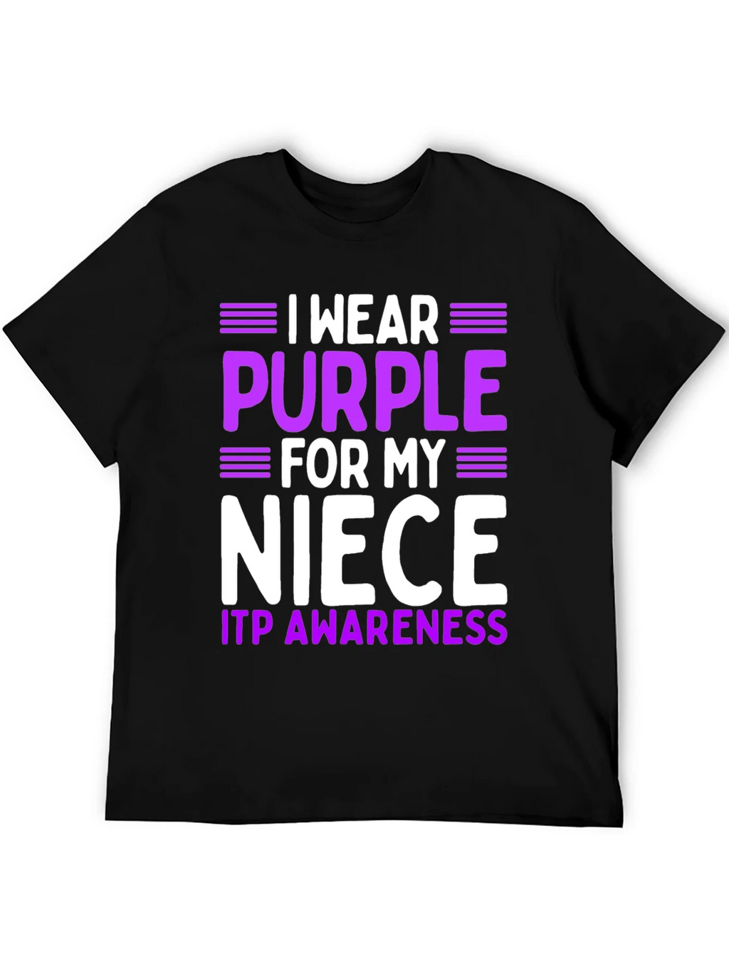 Purple Niece ITP Awareness T-Shirt product image 5