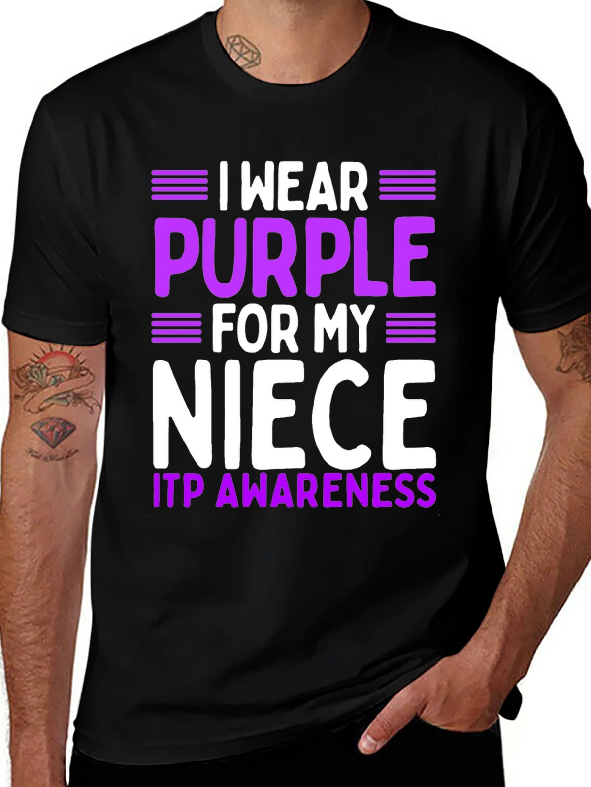Purple Niece ITP Awareness T-Shirt product image 1