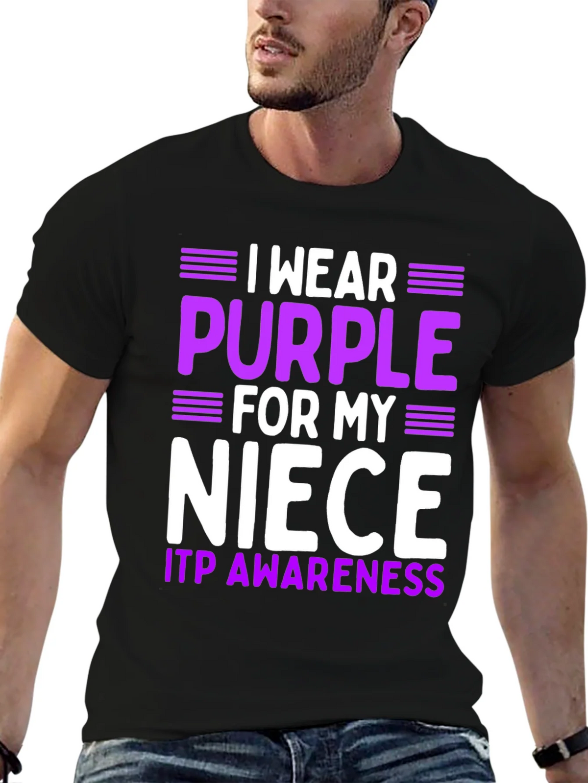 Purple Niece ITP Awareness T-Shirt product image 6