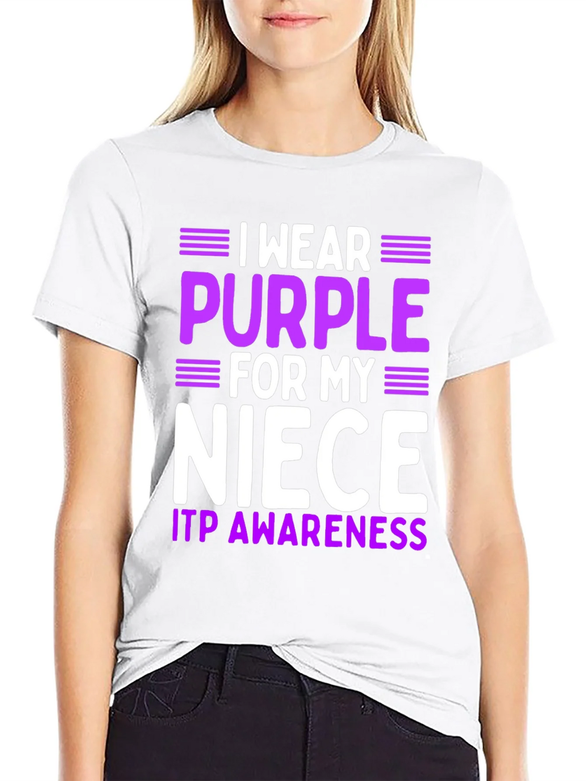 Purple Niece ITP Awareness T-Shirt product image 8