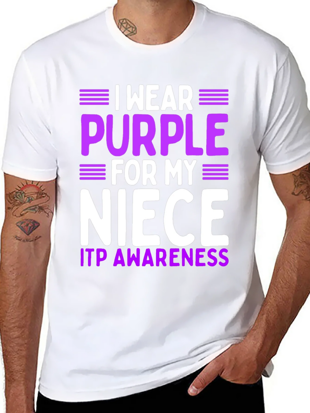Purple Niece ITP Awareness T-Shirt product image 7