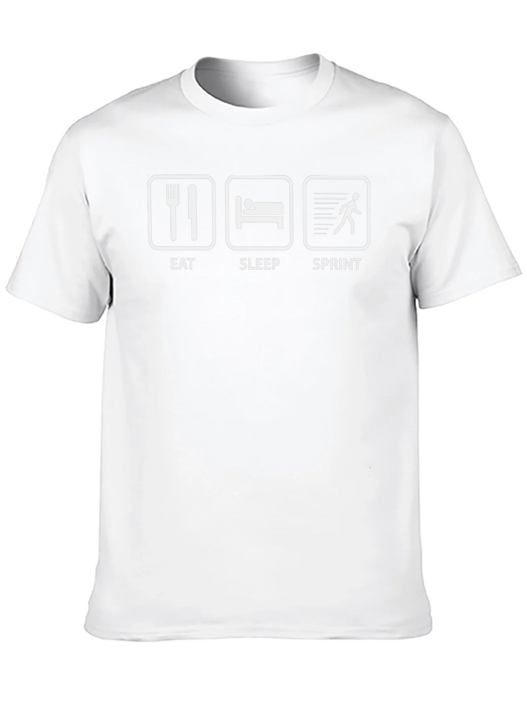 Eat Sleep Sprint Graphic Tee - Black Cotton T-Shirt product image 9