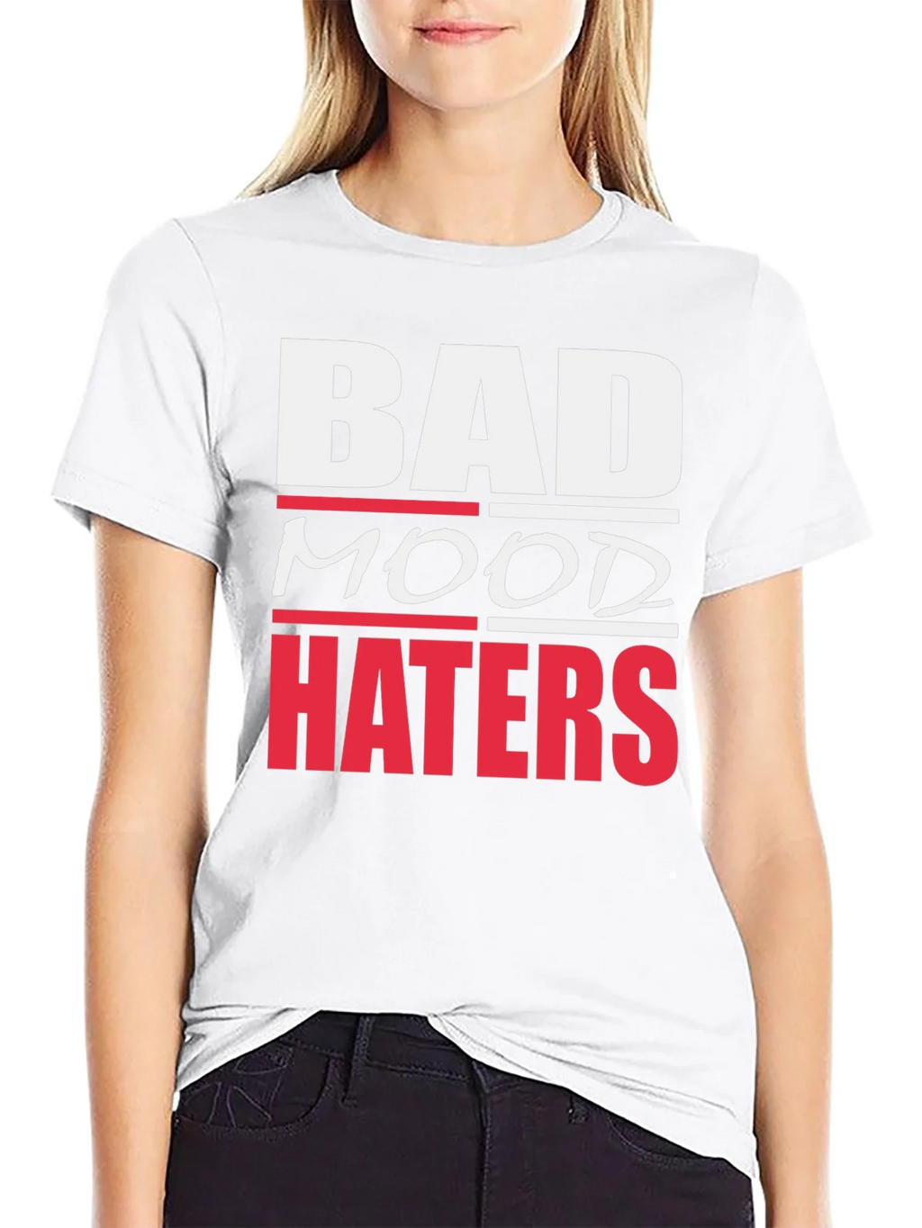 Bad Mood Haters Graphic T-Shirt - Black product image 8