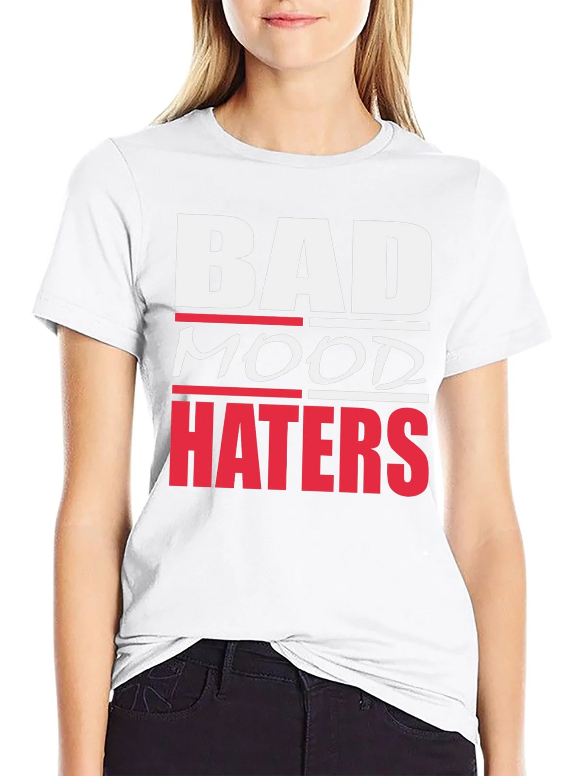 Bad Mood Haters Graphic T-Shirt - Black product image 8