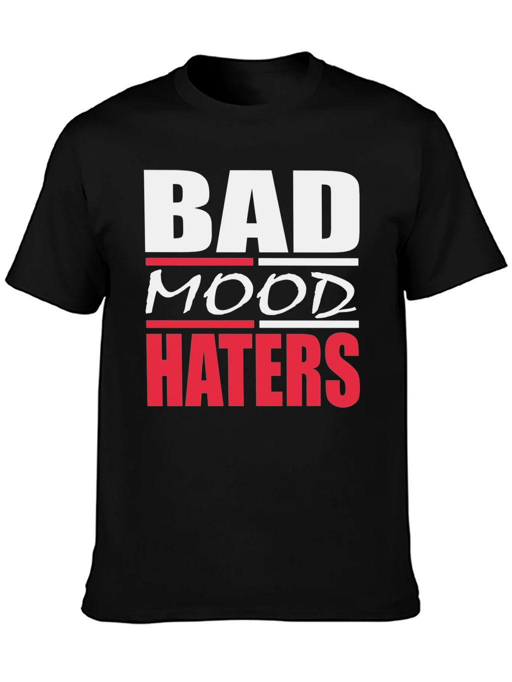Bad Mood Haters Graphic T-Shirt - Black product image 3