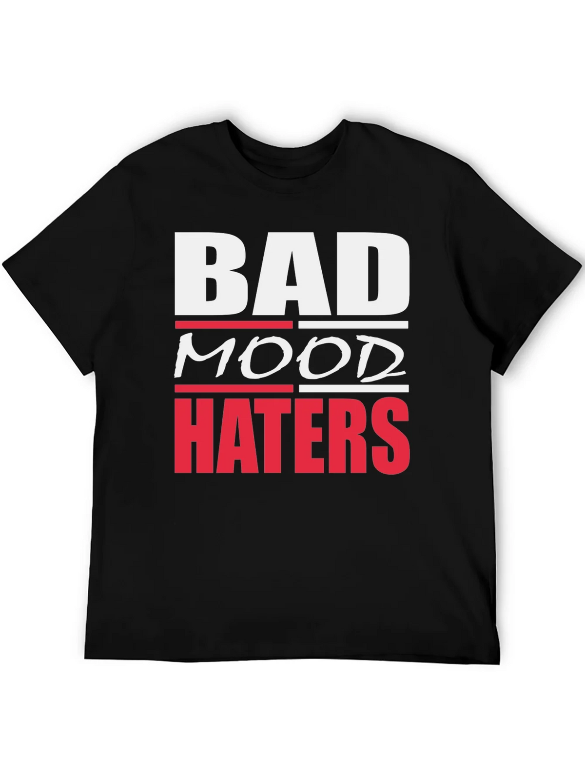 Bad Mood Haters Graphic T-Shirt - Black product image 5