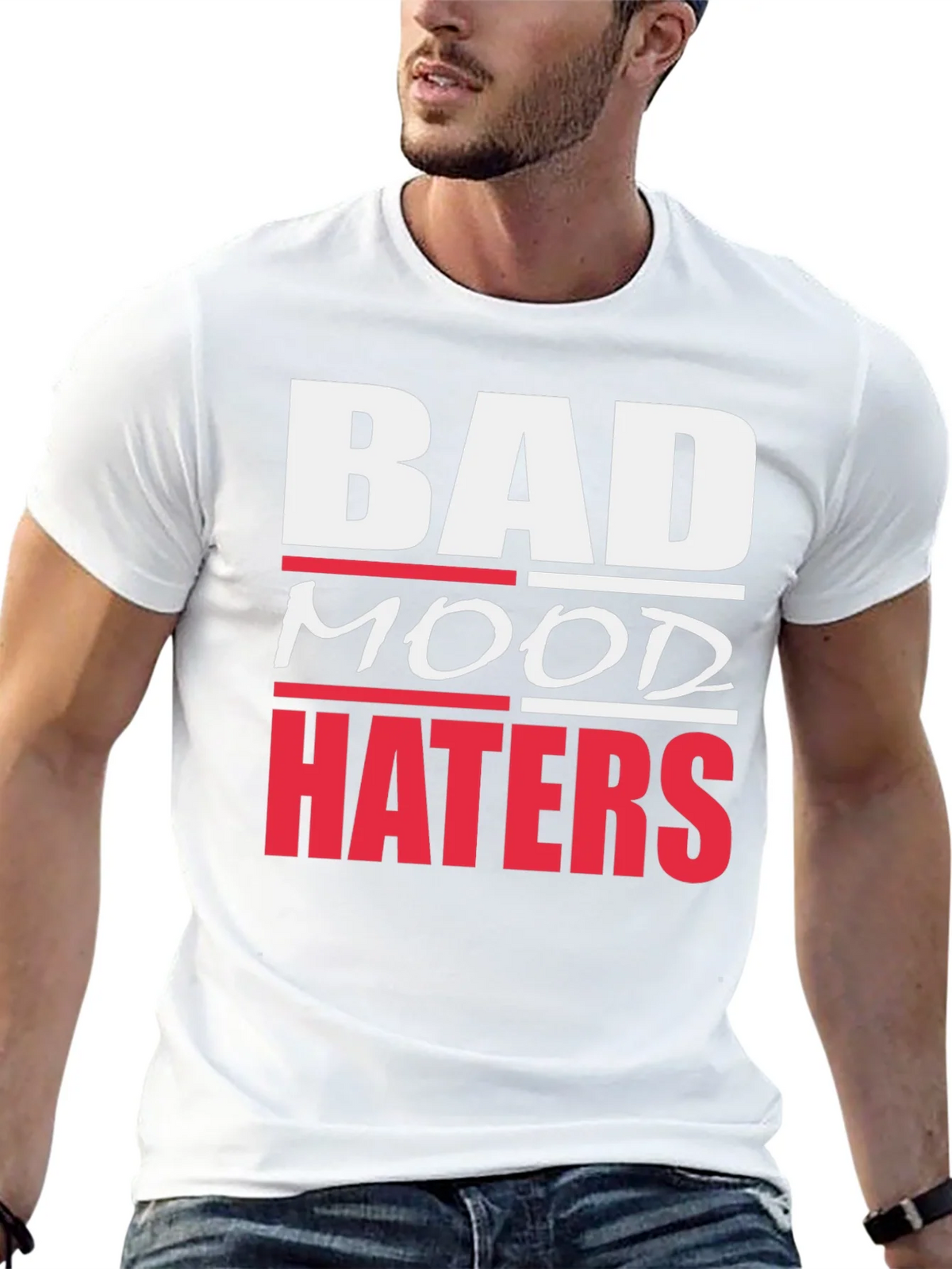 Bad Mood Haters Graphic T-Shirt - Black product image 12