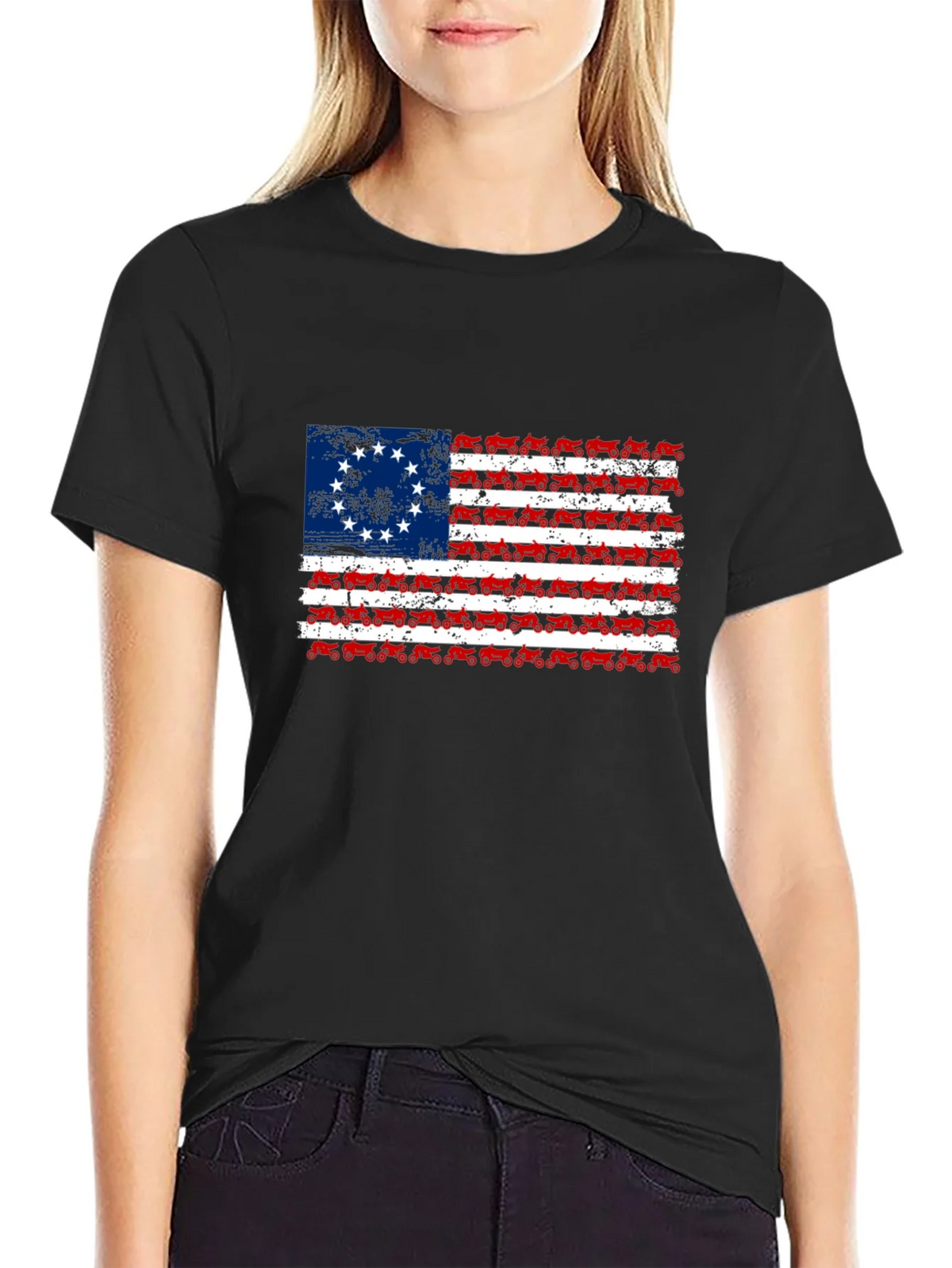 Betsy Ross Tractor Flag T-Shirt product image 2