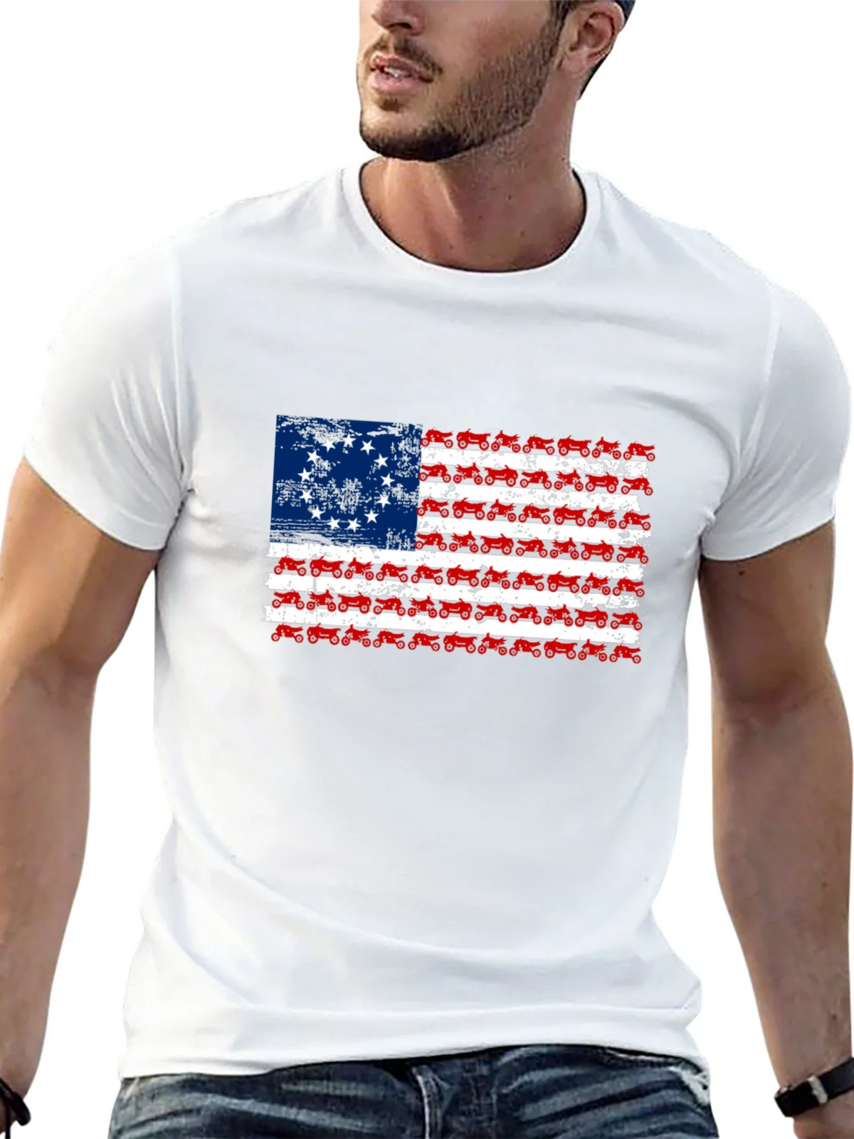 Betsy Ross Tractor Flag T-Shirt product image 12