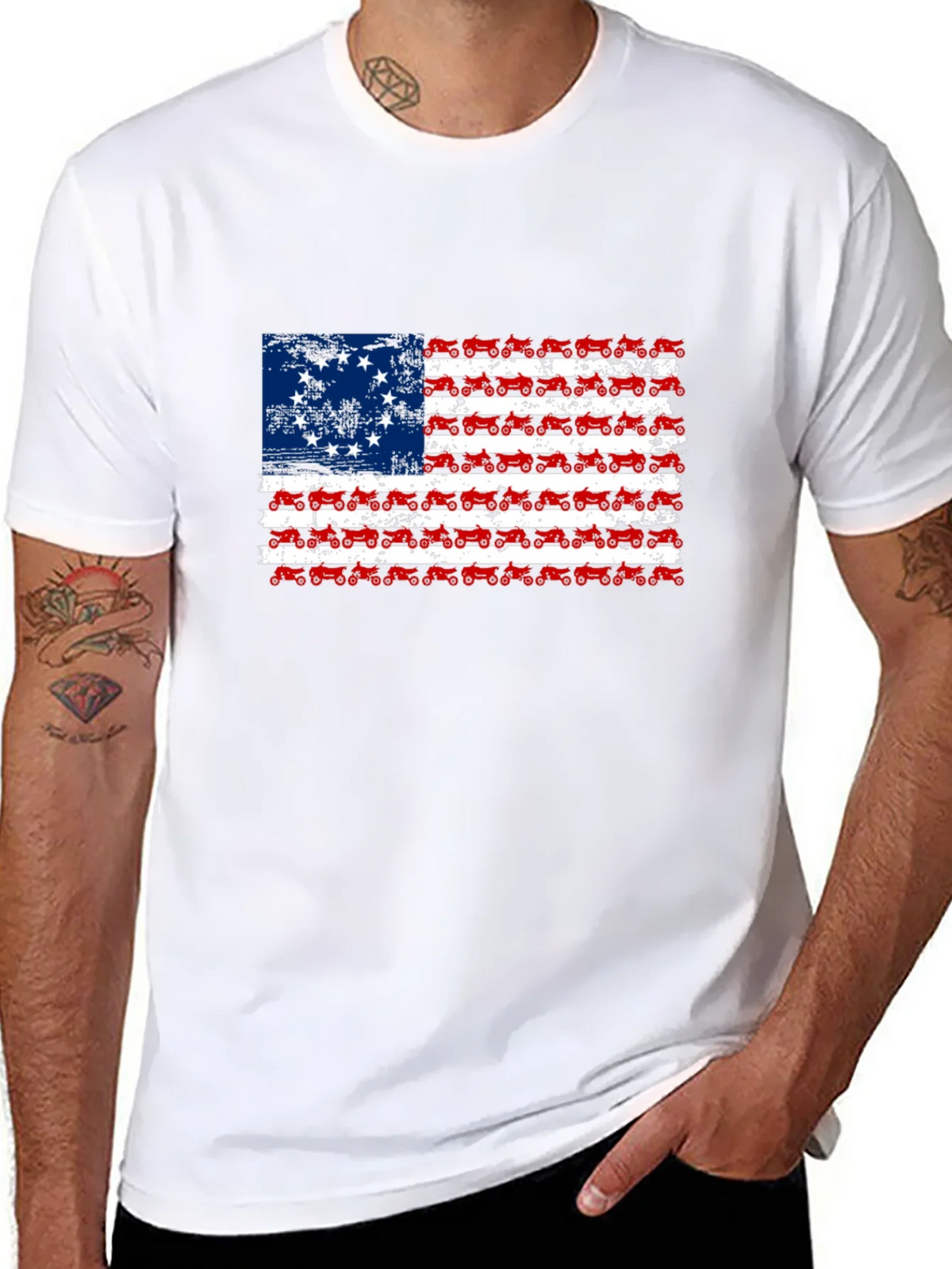 Betsy Ross Tractor Flag T-Shirt product image 7