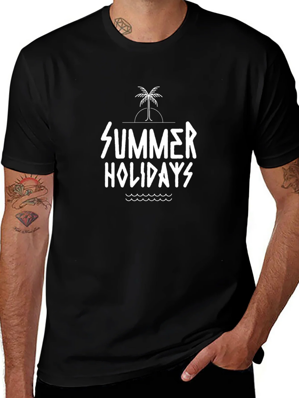 Summer Holidays Black T-Shirt product image 1