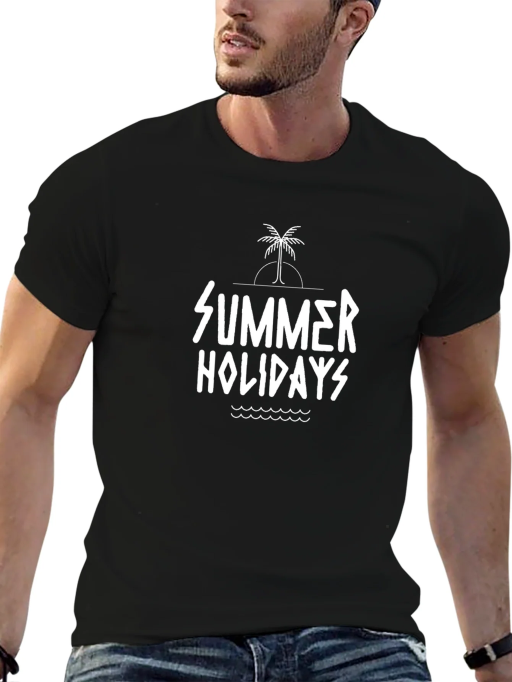 Summer Holidays Black T-Shirt product image 6