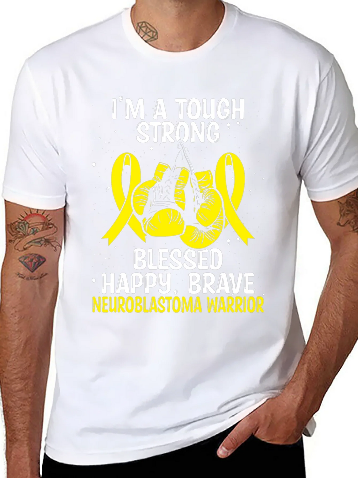 Neuroblastoma Warrior T-Shirt - Tough Strong Brave product image 7