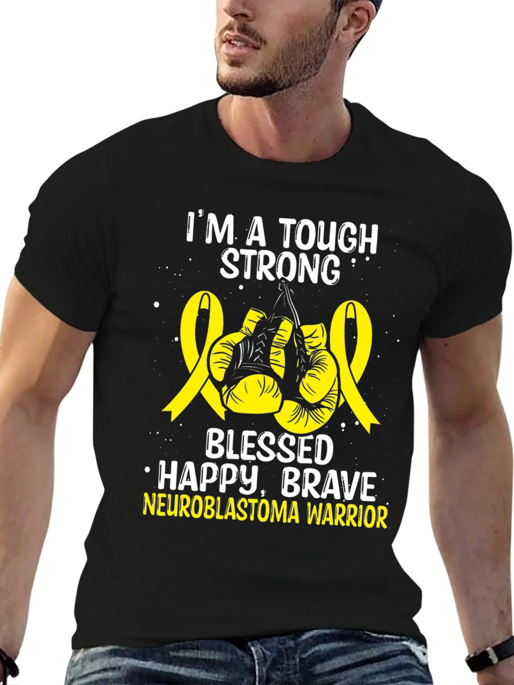 Neuroblastoma Warrior T-Shirt - Tough Strong Brave product image 6