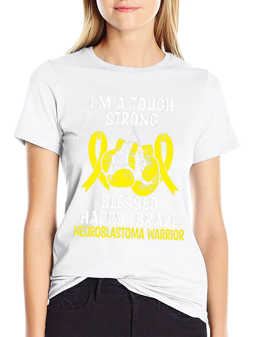 Neuroblastoma Warrior T-Shirt - Tough Strong Brave product image 8