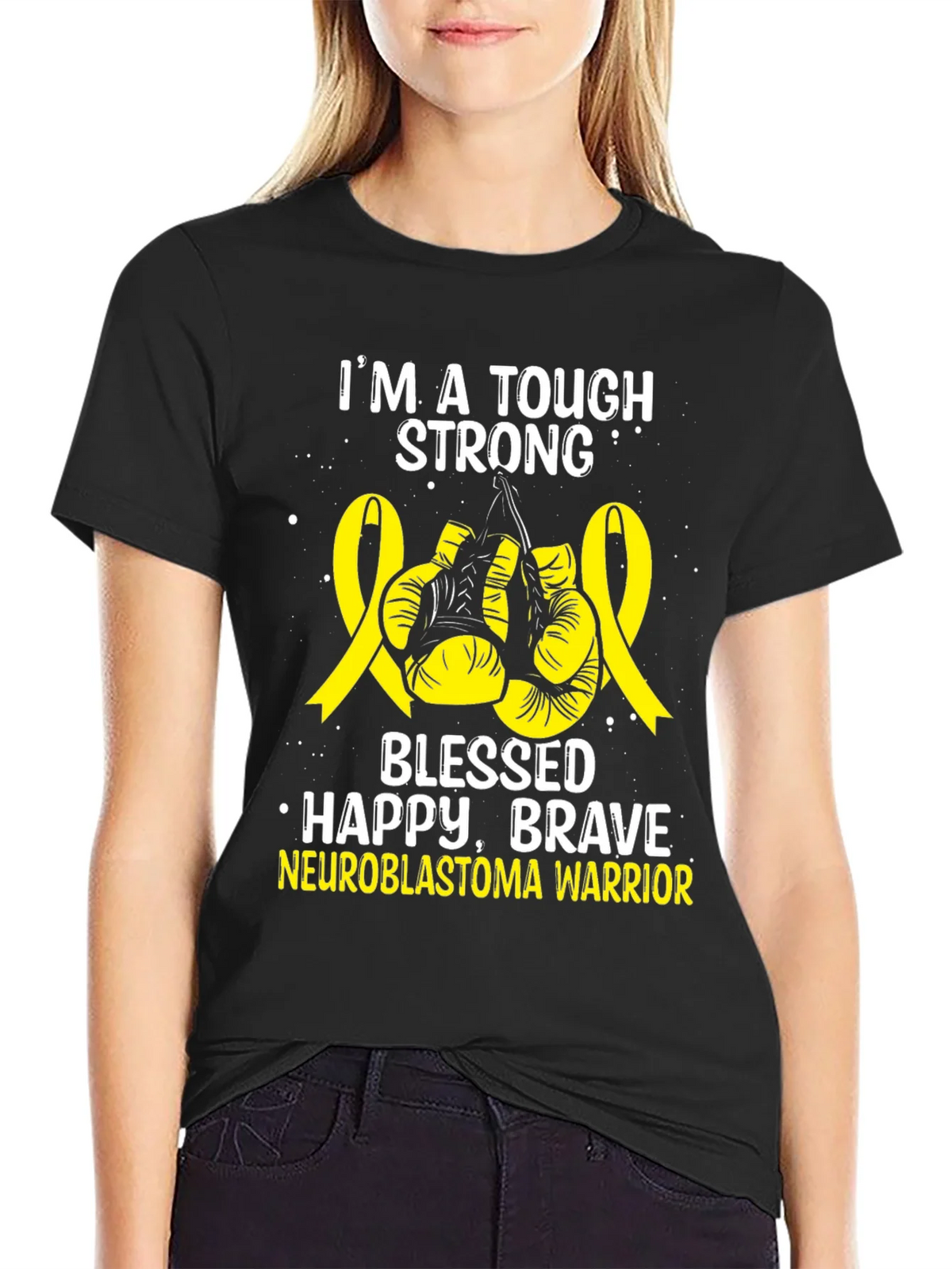 Neuroblastoma Warrior T-Shirt - Tough Strong Brave product image 2
