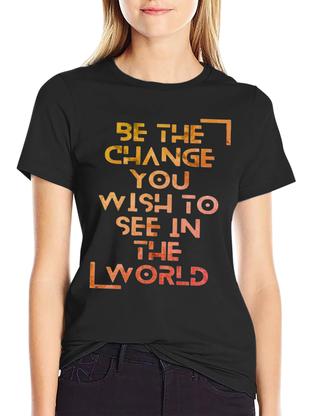Inspirational Graphic T-Shirt: Be the Change product image 2