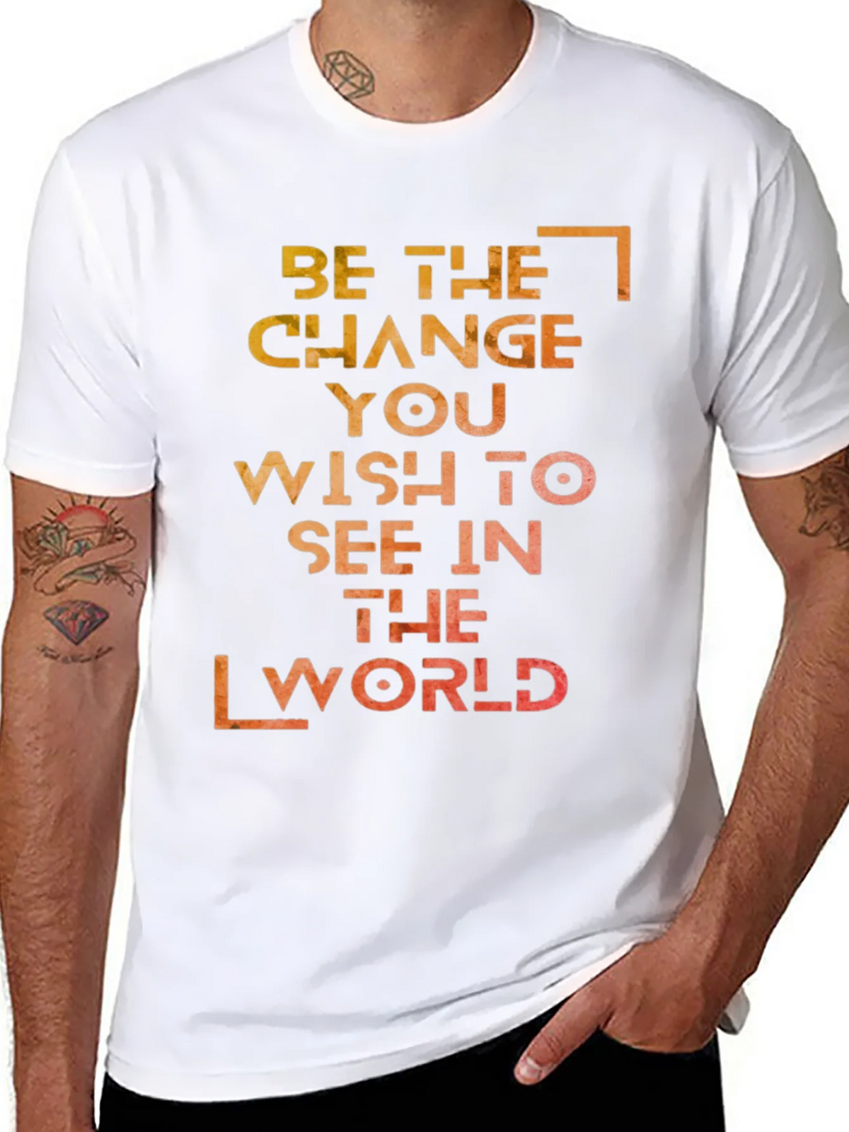 Inspirational Graphic T-Shirt: Be the Change product image 6