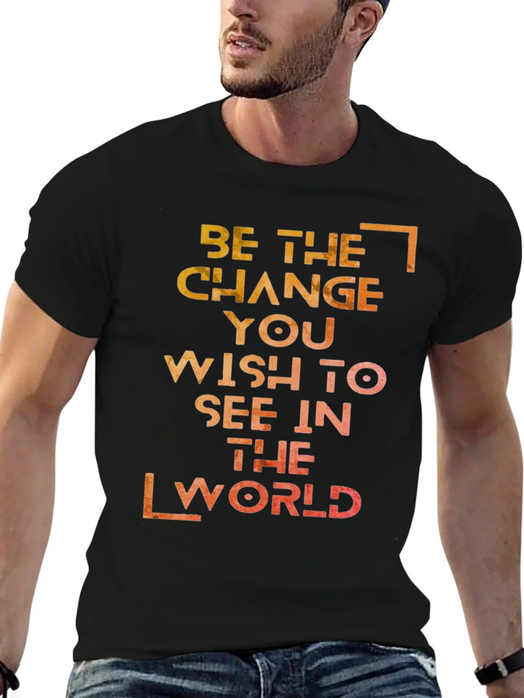 Inspirational Graphic T-Shirt: Be the Change product image 5