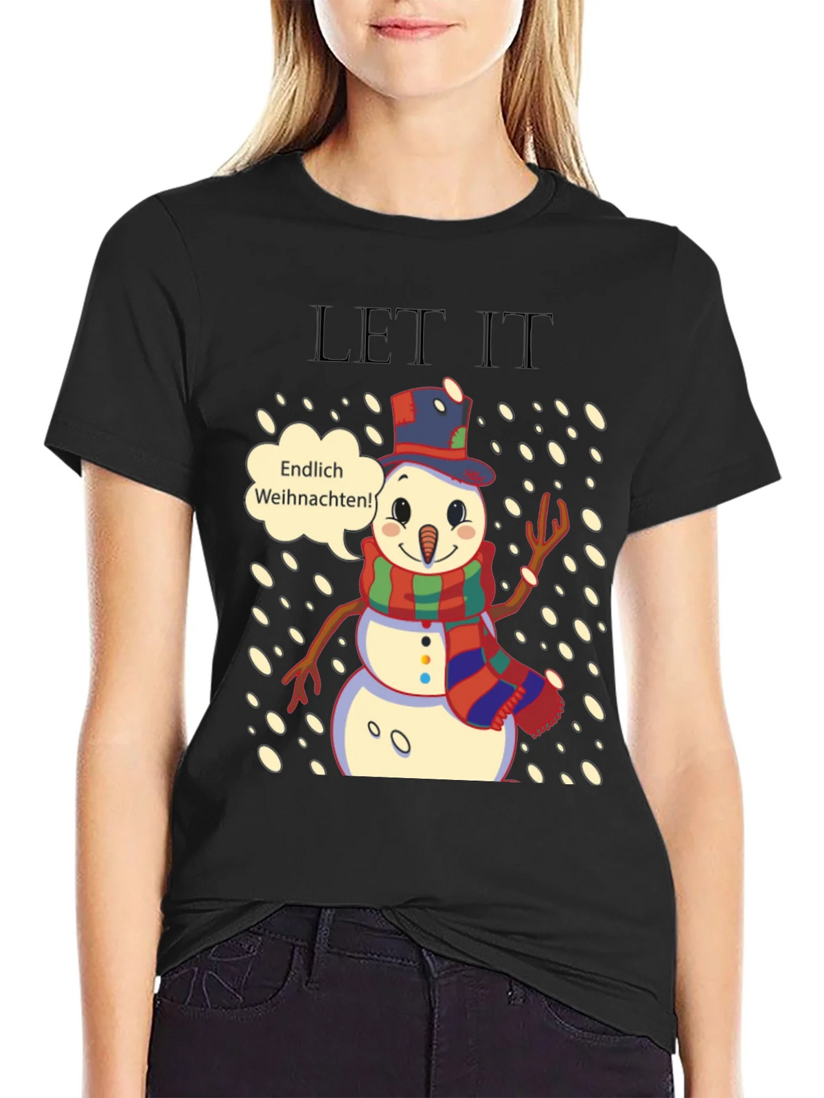 Festive Snowman T-Shirt - Endlich Weihnachten! product image 2