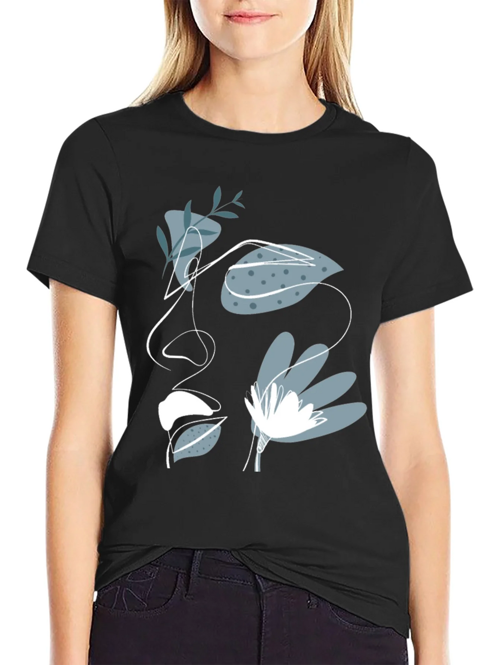 Abstract Face Graphic Tee - Modern Artistic T-Shirt product image 2