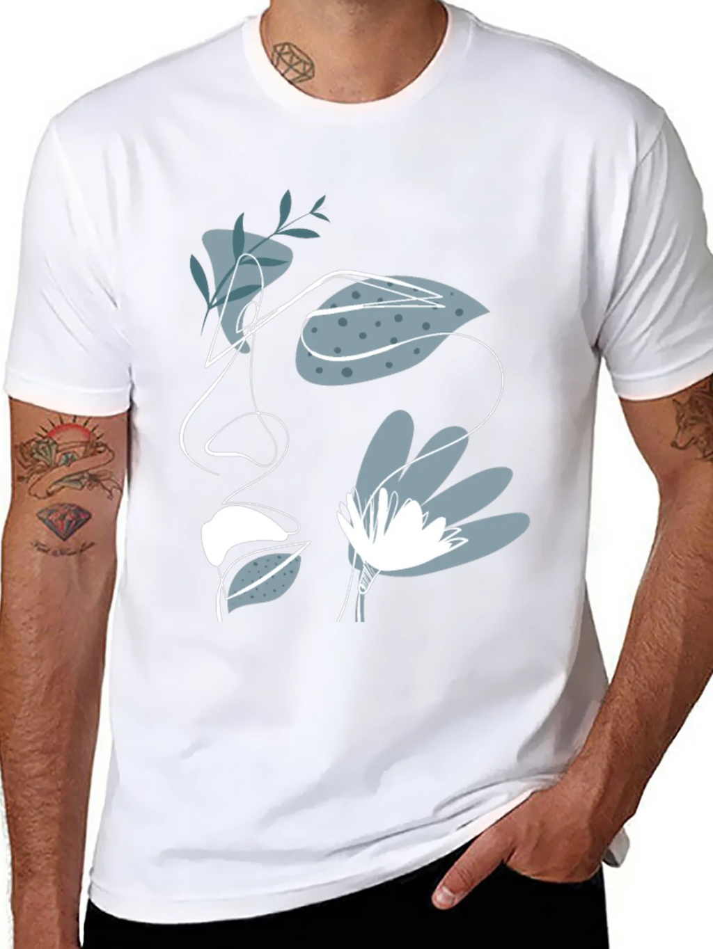 Abstract Face Graphic Tee - Modern Artistic T-Shirt product image 7