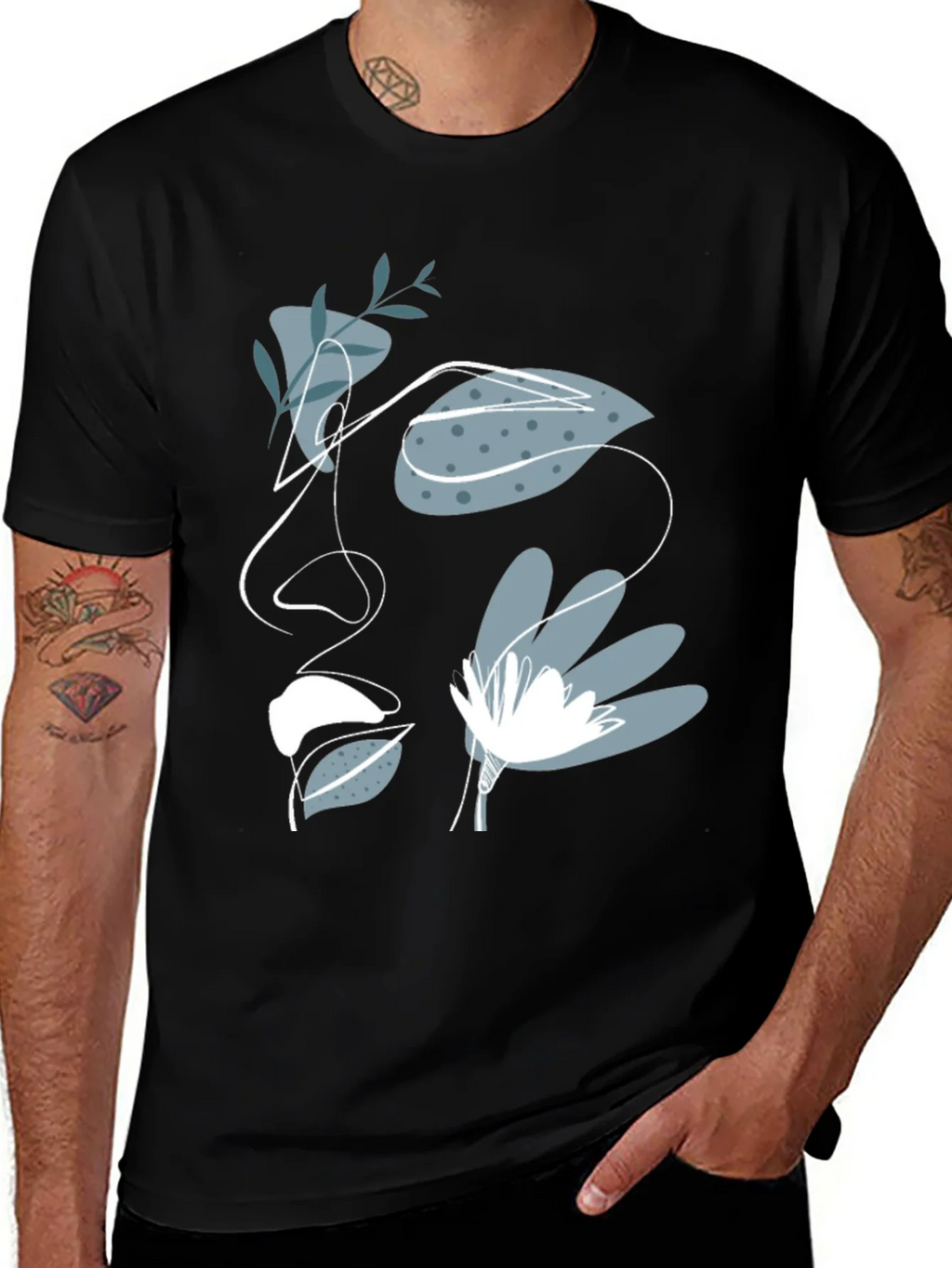 Abstract Face Graphic Tee - Modern Artistic T-Shirt product image 1