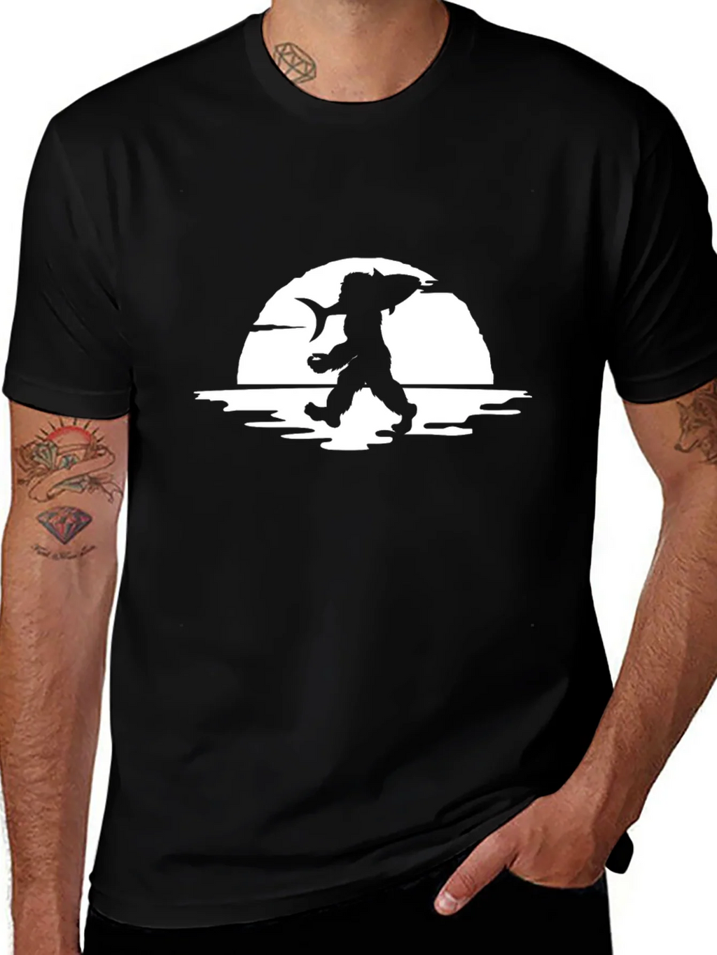 Fisherman Silhouette Graphic Tee product image 1