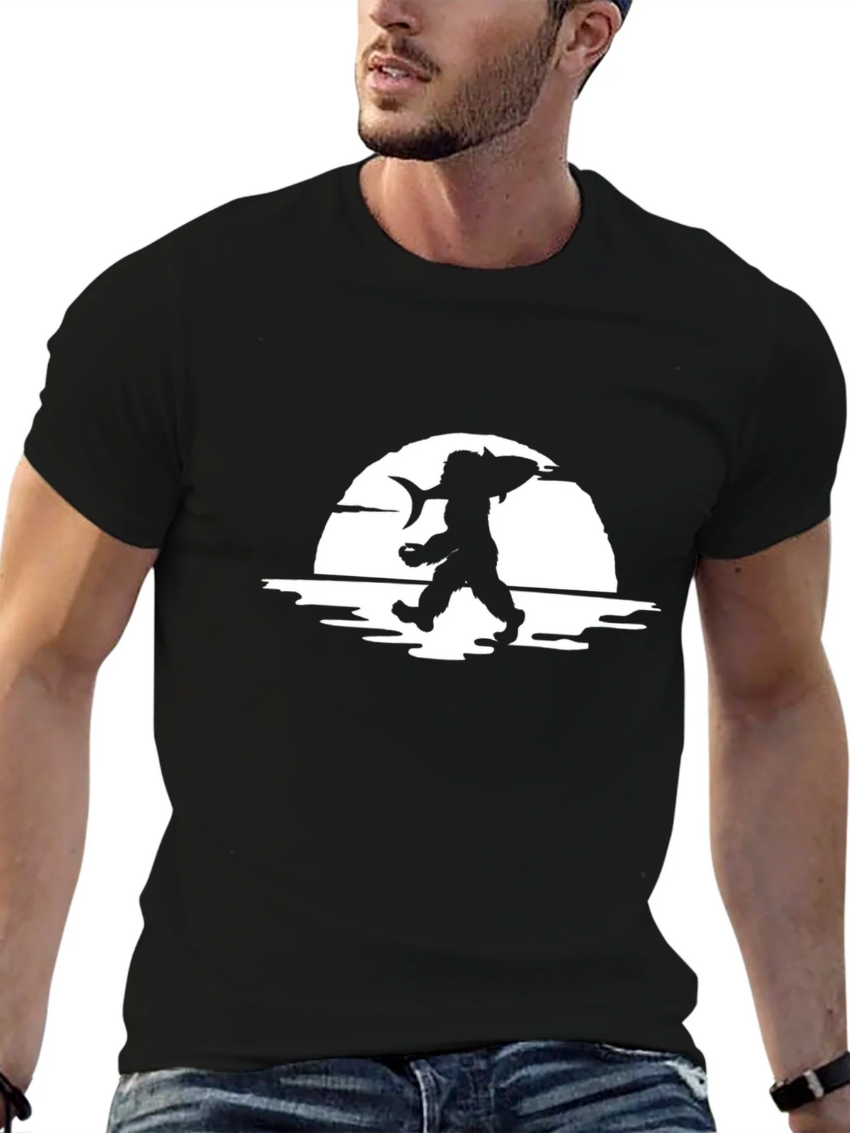Fisherman Silhouette Graphic Tee product image 5